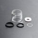 Authentic Vapesoon Replacement Bubble Tank Tube + Seal O-Rings for SMOK TFV12 Prince Tank - Transparent, Glass + Silicone