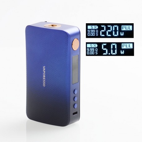 Authentic Vaporesso GEN 220W TC VW Variable Wattage Box Mod - Blue, 5~220W, 2 x 18650