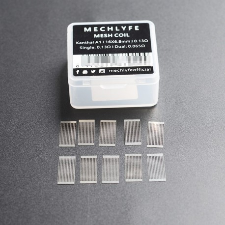 Authentic MECHLYFE x AmbitionZ Slatra Kanthal A1 Mesh Coil Sheet - Silver, 0.13ohm (30~50W) (10 PCS)