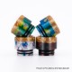 Authentic Reewape AS164 Replacement 810 Drip Tip for SMOK TFV8 / TFV12 Tank/Goon/Kennedy/Reload RDA - Yellow + Gold, Resin, 15mm