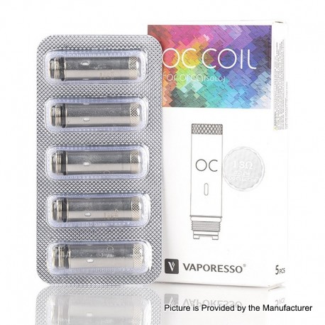 Authentic Vaporesso Orca Solo CCELL Coil Head w/ Organic Cotton - Silver, Stainless Steel, 1.3ohm (5 PCS)