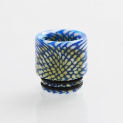 Authentic Reewape AS147 Replacement 810 Drip Tip for 528 Goon / Kennedy / Battle / Mad Dog RDA - White + Blue, Resin, 17mm