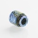 Authentic Reewape AS147 Replacement 810 Drip Tip for 528 Goon / Kennedy / Battle / Mad Dog RDA - White + Blue, Resin, 17mm