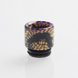 Authentic Reewape AS147 Replacement 810 Drip Tip for 528 Goon / Kennedy / Battle / Mad Dog RDA - Purple + Yellow, Resin, 17mm