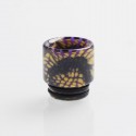 Authentic Reewape AS147 Replacement 810 Drip Tip for 528 Goon / Kennedy / Battle / Mad Dog RDA - Purple + Yellow, Resin, 17mm