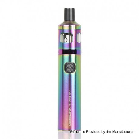 Authentic Vaporesso VM SOLO 22 2000mAh Pen w/ VM 22 Sub-Ohm Tank Starter Kit - Rainbow, 0.6 / 1.0ohm, 2ml, 22mm Diameter