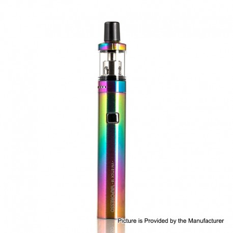 Authentic Vaporesso VM Stick 18 1200mAh Starter Kit w/ VM 18 Sub-Ohm Tank - Rainbow, 0.6 / 1.0ohm, 2ml, 18mm Diameter