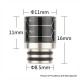 Authentic Reewape AS103S 510 Drip Tip for RDA / RTA / RDTA / Sub-Ohm Tank Atomizer - Yellow, Stainless Steel + Resin, 16mm