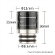 Authentic Reewape AS103S 510 Drip Tip for RDA / RTA / RDTA / Sub-Ohm Tank Atomizer - Blue, Stainless Steel + Resin, 16mm