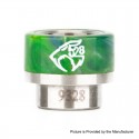 Authentic Reewape AS133 Replacement 810 Drip Tip for 528 Goon/Kennedy/Battle/Mad Dog RDA - Green, Stainless Steel + Resin, 14mm