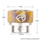 Authentic Reewape AS133 Replacement 810 Drip Tip for 528 Goon / Kennedy / Battle - Purple Yellow, Stainless Steel + Resin, 14mm