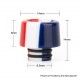 Authentic Reewape AS155 510 Drip Tip for RDA / RTA / RDTA / Sub-Ohm Tank Atomizer - Red White Blue, Resin, 14mm