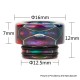 Authentic Reewape AS208 810 Drip Tip for SMOK TFV8 / TFV12 Tank / Kennedy - Blue Purple, Resin, 12mm