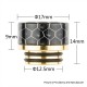 Authentic Reewape AS181 810 Drip Tip for SMOK TFV8 / TFV12 Tank / Kennedy - Yellow, Resin + SS, 14mm