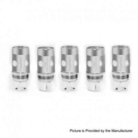 Authentic FreeMax Scylla RTA Replacement Coil Head - Silver, Stainless Steel + Clapton, 0.5ohm, (20~50W) (5 PCS)