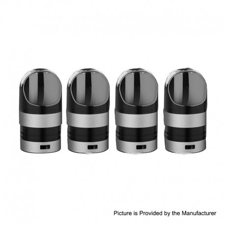 Authentic E-bossvape GT Pod System Replacement Pod Cartridge w/ 1.4ohm Ceramic Coil - Black, 1.2ml (4 PCS)