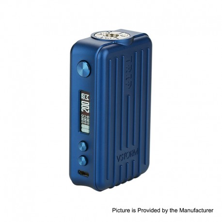 Authentic Vapor Storm Trip 200W Suitcase TC VW Variable Wattage Box Mod - Blue, 5~200W, 2 x 18650