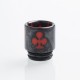 Authentic Reewape AS147 Replacement 810 Drip Tip for 528 Goon / Kennedy / Battle / Mad Dog RDA - Gray + Red, Resin, 18mm