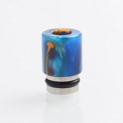 Authentic Reewape AS104 510 Drip Tip for RDA / RTA / RDTA / Sub-Ohm Tank Atomizer - Blue, Stainless Steel + Resin, 15.6mm