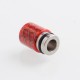 Authentic Reewape AS104S 510 Drip Tip for RDA / RTA / RDTA /Sub-Ohm Tank Vape Atomizer - Red Blue, Stainless Steel + Resin, 15mm