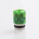 Authentic Reewape AS104S 510 Drip Tip for RDA / RTA / RDTA / Sub-Ohm Tank Vape Atomizer - Green, Stainless Steel + Resin, 15mm
