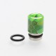 Authentic Reewape AS104S 510 Drip Tip for RDA / RTA / RDTA / Sub-Ohm Tank Vape Atomizer - Green, Stainless Steel + Resin, 15mm