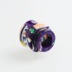Authentic Reewape AS172 Replacement 810 Drip Tip for SMOK TFV8 / TFV12 Tank / Kennedy - Purple + Multiple Color, Resin, 15.5mm