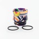 Authentic Reewape AS172 Replacement 810 Drip Tip for SMOK TFV8 / TFV12 Tank / Kennedy - Purple + Multiple Color, Resin, 15.5mm