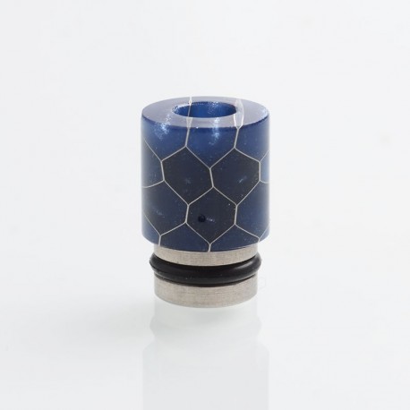 Authentic Reewape AS104S 510 Drip Tip for RDA / RTA / RDTA / Sub-Ohm Tank Atomizer - Blue, Stainless Steel + Resin, 15mm