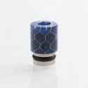 Authentic Reewape AS104S 510 Drip Tip for RDA / RTA / RDTA / Sub-Ohm Tank Atomizer - Blue, Stainless Steel + Resin, 15mm