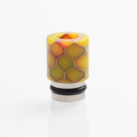 Authentic Reewape AS104S 510 Drip Tip for RDA / RTA / RDTA / Sub-Ohm Tank Atomizer - Orange, Stainless Steel + Resin, 15mm