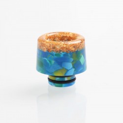 Authentic Reewape AS163 510 Drip Tip for RDA / RTA / RDTA / Sub-Ohm Tank Atomizer - Blue Gold, Resin, 15mm