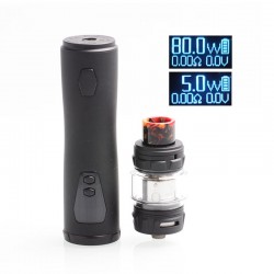 Authentic HorizonTech Falcon 80W VW Mod + Falcon King Sub Ohm Tank Starter Kit - Carbon Black, 0.16/0.38ohm, 5~80W, 1 x 18650