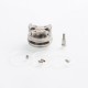Authentic Steam Crave Glaz V2 RTA Replacement Dual Coil Base Deck - Silver, Stainless Steel