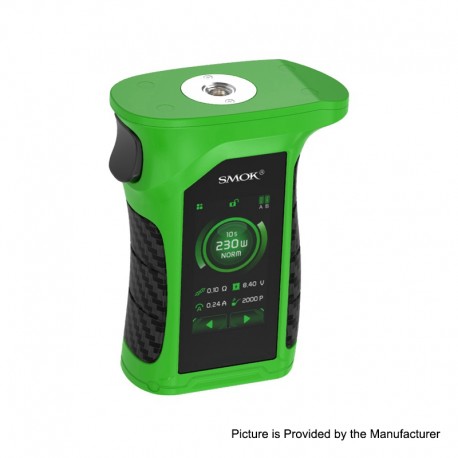 Authentic SMOKTech Mag P3 230W Touch Screen TC VW Variable Wattage Box Mod - Green Black, 1~230W, 2 x 18650 (Standard Edition)