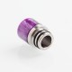 Authentic Reewape AS103 510 Drip Tip for RDA / RTA / RDTA / Sub-Ohm Tank Vape Atomizer - Purple, Stainless Steel + Resin, 16mm