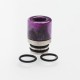 Authentic Reewape AS103 510 Drip Tip for RDA / RTA / RDTA / Sub-Ohm Tank Vape Atomizer - Purple, Stainless Steel + Resin, 16mm