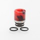 Authentic Reewape AS103 510 Drip Tip for RDA / RTA / RDTA /Sub-Ohm Tank Vape Atomizer - Red Black, Stainless Steel + Resin, 16mm