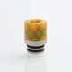 Authentic Reewape AS103S 510 Drip Tip for RDA / RTA / RDTA / Sub-Ohm Tank Vape Atomizer - Yellow, Stainless Steel + Resin, 16mm