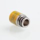 Authentic Reewape AS103S 510 Drip Tip for RDA / RTA / RDTA / Sub-Ohm Tank Vape Atomizer - Yellow, Stainless Steel + Resin, 16mm