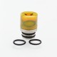 Authentic Reewape AS103S 510 Drip Tip for RDA / RTA / RDTA / Sub-Ohm Tank Vape Atomizer - Yellow, Stainless Steel + Resin, 16mm