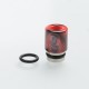 Authentic Reewape AS104 510 Drip Tip for RDA / RTA/RDTA/Sub-Ohm Tank Vape Atomizer - Red Black, Stainless Steel + Resin, 15.6mm