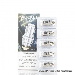 Authentic Snowwolf Wocket Pod System Replacement X-Grid Mesh Coil Head - Silver, 0.7ohm (5 PCS)