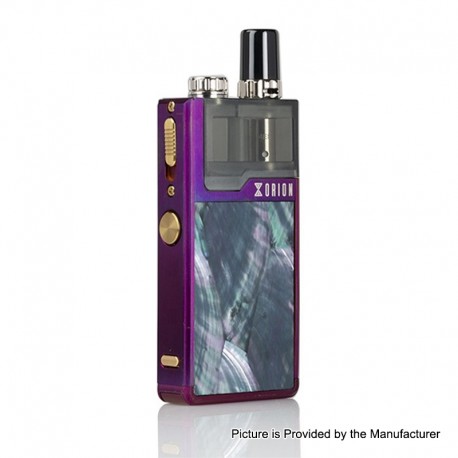 Authentic LostVape Orion Plus DNA 22W 950mAh VW Pod System Starter Kit - Purple-Ocean Scallop, 0.25 / 0.5ohm, 2ml