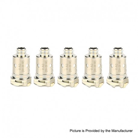 Authentic Nevoks Lusty Pod System Replacement Mesh Coil Head - Silver, 0.6ohm (20~25W) (5 PCS)