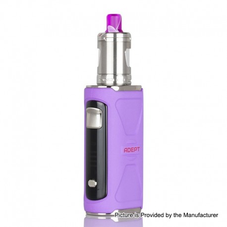 Authentic Innokin Adept 17W 3000mAh MTL VW Box Mod w/ D22 Zlide Tank Kit - Purple, Stainless Steel + Glass, 11~17W, 2ml