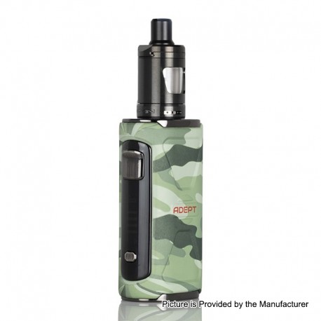 Authentic Innokin Adept 17W 3000mAh MTL VW Box Mod w/ D22 Zlide Tank Kit - Forest Camo, Stainless Steel + Glass, 11~17W, 2ml