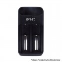 Authentic Efest Lush Q2 Intelligent LED Charger for 17650, 17670, 18350, 18490, 18500, 18650, 20700 Battery - Black, EU Plug