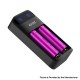 Authentic Efest Lush Q2 Intelligent LED Charger for 17650, 17670, 18350, 18490, 18500, 18650, 20700 Battery - Black, EU Plug