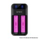 Authentic Efest Lush Q2 Intelligent LED Charger for 17650, 17670, 18350, 18490, 18500, 18650, 20700 Battery - Black, EU Plug